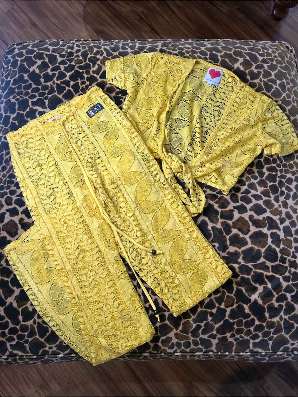 O-Mighty Crochet Tie-Front Top and Bottom Set